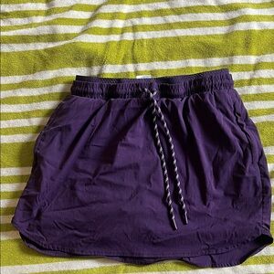 Purple Skort with Drawstring Waist